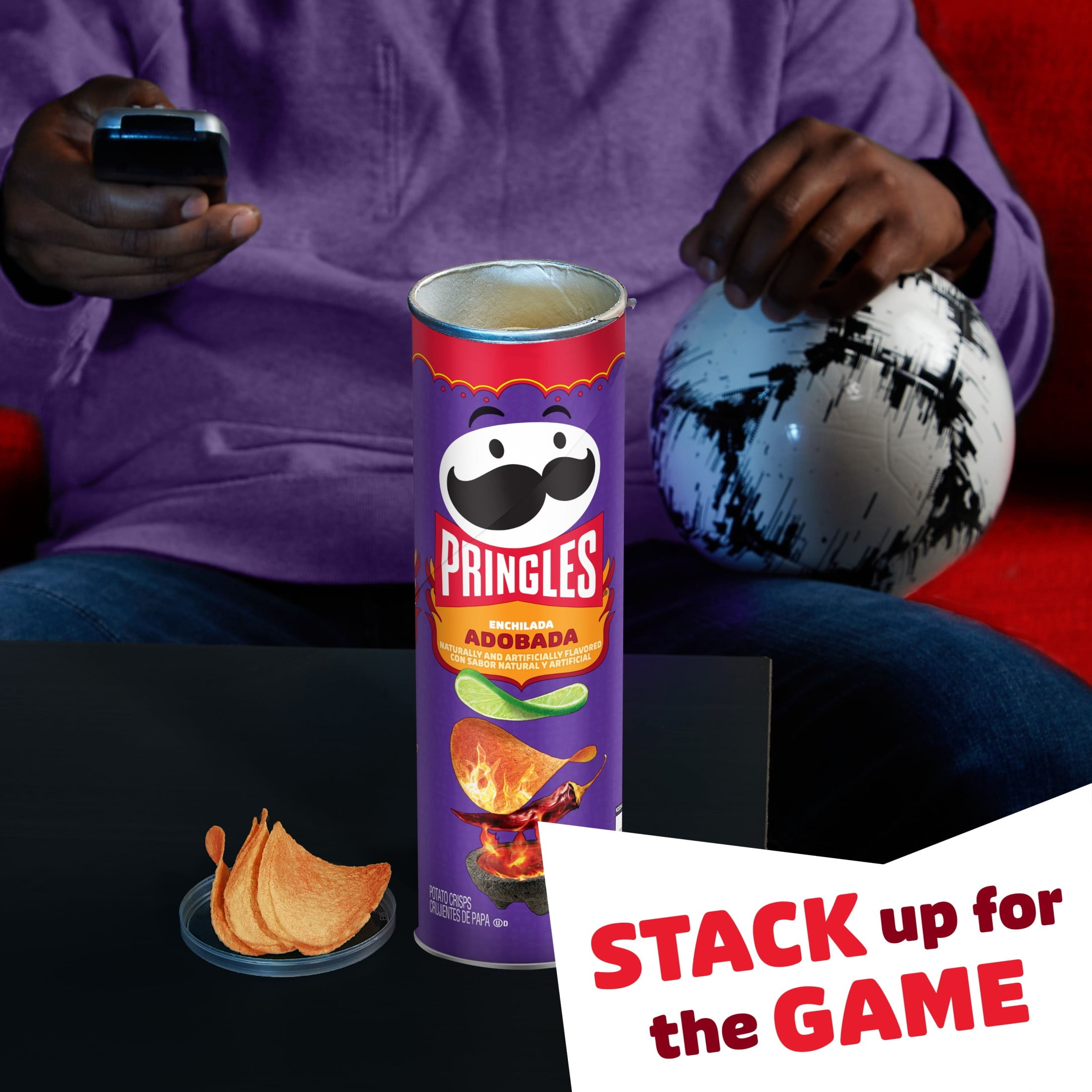 (14 pack) Pringles Enchilada Adobada Potato Crisps Chips, Lunch Snacks, 5.5 oz Canister