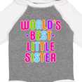 thumbnail image 4 of Inktastic Worlds Best Little Sister Girls Long Sleeve Baby Bodysuit, 4 of 5