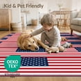 thumbnail image 4 of ODIKA Striped Patriotic Motif Generic Stars Vintage Bordered Front Door Refined Pet Friendly & Kids Safe Bedside for Bedroom, Nursery, RV, 4 of 7