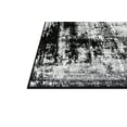 thumbnail image 4 of Allstar Rugs 7' 10" x 10' 0" White Modern Abstract Themed Polypropylene Area Rug with a Black Weathered Texture Design and Grey Accents. Machine-Made in Turkey., 4 of 8