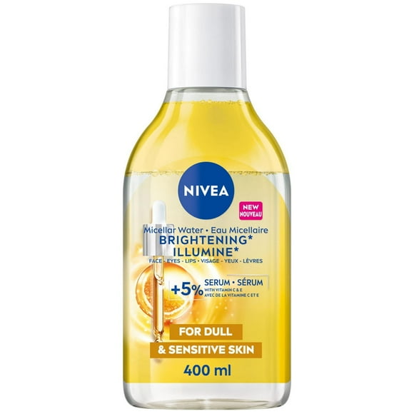 fr-CA Eau Micellaire NIVEA Illumine, Peaux Ternes et Sensibles, sans Parfum, 400mL