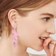 thumbnail image 4 of Pendientes largos de acrílico con pétalos de rosa para mujeres y niñas con pendientes de flores exageradas, pendientes colgantes con borlas de flores, 4 of 5