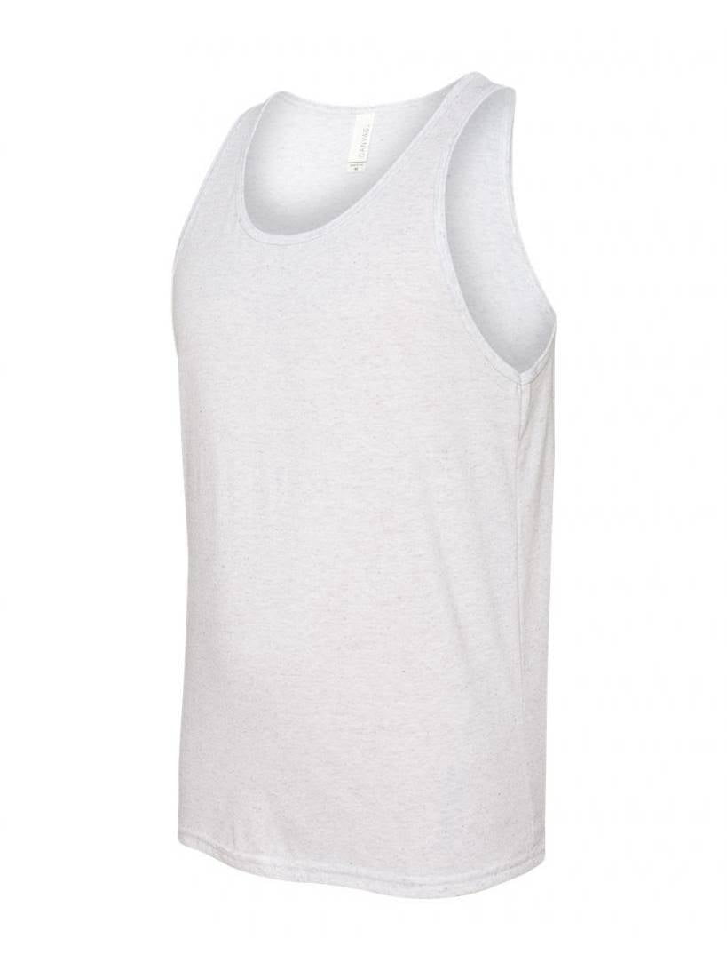 Unisex Jersey Tank - White Fleck Tri-Blend - Large