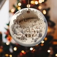 thumbnail image 5 of TUITOONM Acrylic Circle Forest Snow House Pendant Christmas Trees Bedroom Door Window Wall Car Decoration Festival Party Scene Christmas Hanging Gifts, 5 of 5