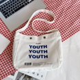 thumbnail image 3 of EIMELI Travel Bag Library Book Bag Resusable Shoulder Tote Bag Handbag for Shopping School Travel, 3 of 8