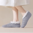 thumbnail image 2 of Fuzzy Socks for Women No Show Fall Fashion Must Haves Foot Warmer Ankle Cozy Winter Socks Light Ashy, 2 of 4
