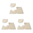 thumbnail image 1 of Transemion 1/2/3/5 3pieces Anti-slid Particles Rug Set Secure And for Slip-free Bathroom Mats For Beige 3PCS, 1 of 6