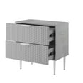 thumbnail image 4 of Inspired Home Decor Canada Wood Side Table Nightstand in Gray/Chrome, 4 of 8