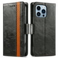thumbnail image 6 of SaniMore Magnetic Clasp Wallet Case for iPhone 15 Pro with Cash & Card Slots, RFID Blocking Soft TPU + PU Leather Shockproof Protective Cover with Folio Flip Kickstand Shell, Black, 6 of 15