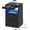 Black, variant on Black Nightstand with Wireless Charging Station and LED Lights, Bedside Table with 2 Drawers, Open Storage, 1 Pull-Out Tray, End Side Table with Charging Station, LED Night Stand with Storage