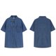 thumbnail image 5 of Camisa vaquera Rimocy Ol Office para mujer, verano 2023, blusa de manga corta con cuello vuelto, chaqueta vaquera abotonada a la moda para mujer, 5 of 6
