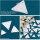 thumbnail image 4 of 300 piezas de 3 tamaños de acrílico para coser en espejo, diamantes de imitación plateados, cuentas sueltas triangulares, cristales decorativos para ropa, 4 of 6