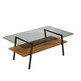 thumbnail image 4 of Classy Coffee Table With Gray Tempered Glass And Metal Frame Structure Top Dependable Legs, 4 of 6