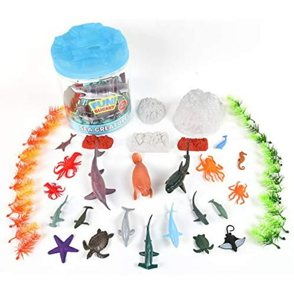 Sunny Days Entertainment Sea Creature 57-Piece Toy Play Set for Children