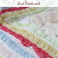 thumbnail image 6 of Cozy Line Genevieve Colorful Rainbow 3D Lace Stripe Ruffle 100% Cotton Reversible Quilt Bedding Set (Rainbow, Twin - 2 Piece), 6 of 6