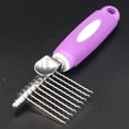 thumbnail image 3 of ievspot Dematting Fur Rake Comb for Dogs Cats Stainless Steel Shedding Brush for Medium And Long-Haired Pets Grooming Tool, 3 of 8
