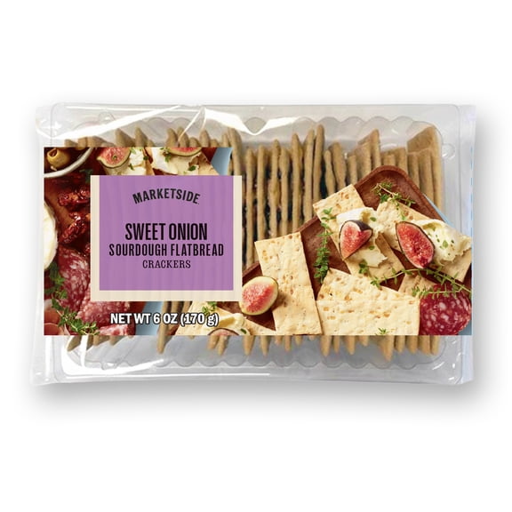 Marketside Sweet Onion Sourdough Flatbread Crackers, 6 oz