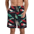 thumbnail image 2 of Uemuo Fishing Lure Pattern Men's Swim Trunks Hawaiian Beach Bathing Suit Swimsuits Beach Quick-Dry Shorts with Pockets-Small, 2 of 9