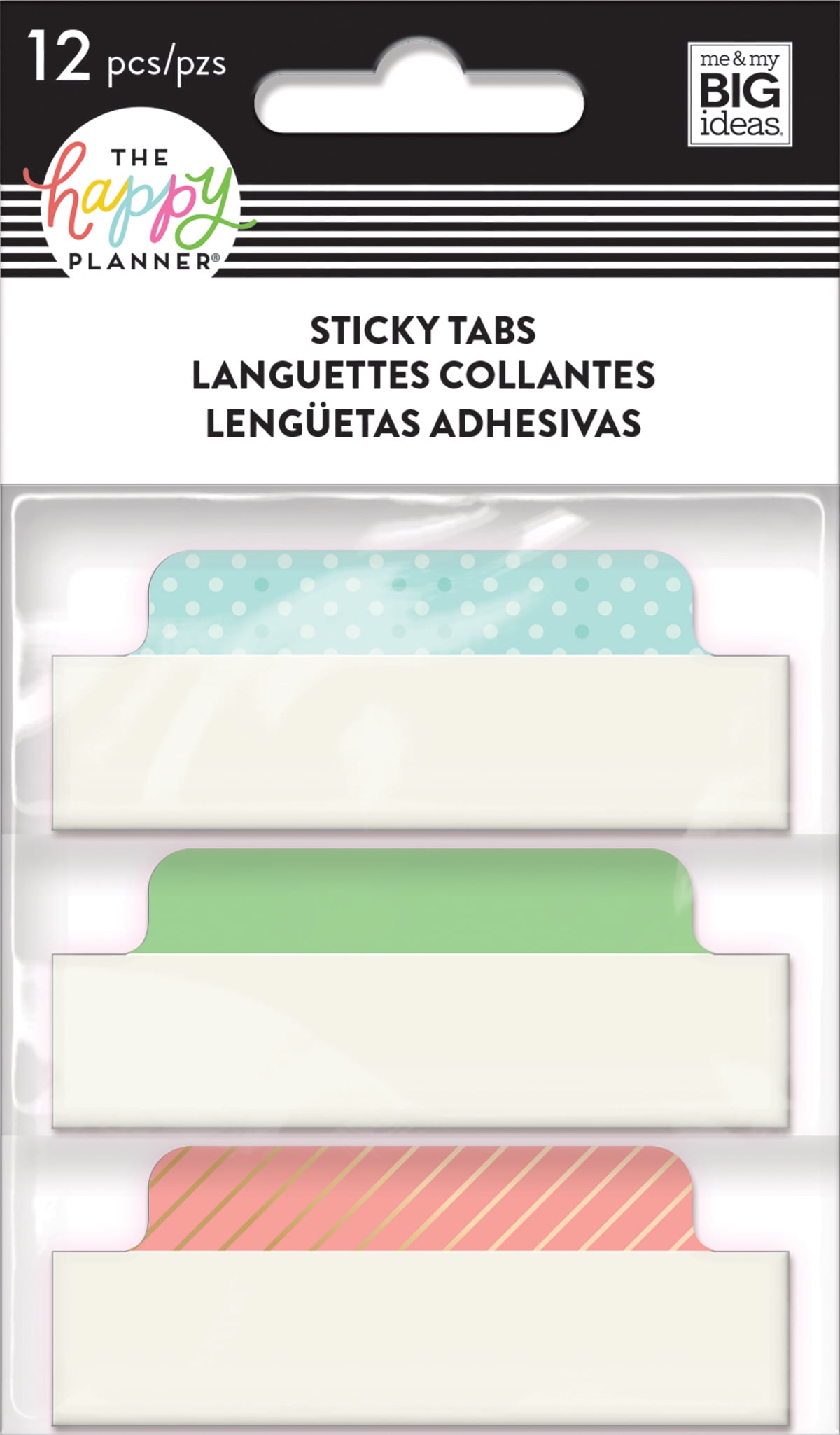Happy Planner Medium Sticky Tabs 12/PkgPastel