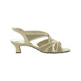thumbnail image 2 of Easy Street Tristen Women's Dress Sandals Color: Gold Satin Size: 7.5, 2 of 3