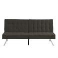 thumbnail image 5 of Aukfa Linen Futon Convertible Sofa for Home Office, Split Back, Space Save, Espresso, 5 of 10