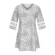 thumbnail image 5 of Moda Mujer Verano Impresión Causal V-Cuello 1/2 Manga Vacaciones Mini Vestido Fridja  yut3133, 5 of 9
