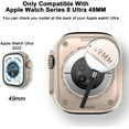 thumbnail image 3 of [3+3 Pack] Hard PC Case Compatible with Apple Watch Series 8 Ultra Screen Protector 49mm, Anti-Fog Tempered Glass Protective Film and Hard PC Bumper, Face Cover Set for Sports Watch Ultra, 3 of 5
