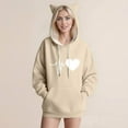 thumbnail image 4 of Vibrex Lightweight Hoodies for Women's Cat Ears Hoodie - Printed Pullover Sweatshirt,Loose Fit Long Sleeve Casual Hooded Top with Drawstring,22 Styles 2025 Fashion Tops Trendy Fall Winter Clothe, 4 of 4