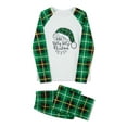 thumbnail image 4 of Christmas Pajamas for Family Long Sleeve Santa Hat Print Tops + Buffalo Plaid Pants Set Winter Sleepwear, 4 of 10
