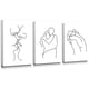 thumbnail image 1 of Black and White Picture Lovers Modern Art Print Love Mural Valentine's Day Decoration Home Line Decoration Kiss Gift for Living Room Bedroom Kitchen, 1 of 5