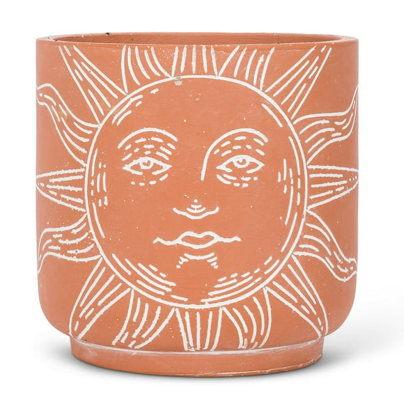 Set of 6 Large Sun Face Planter