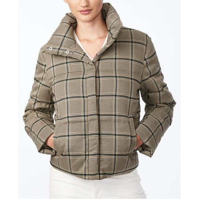 VariationCollection B Juniors’ Cropped Plaid Puffer Coat, Plaid, S
