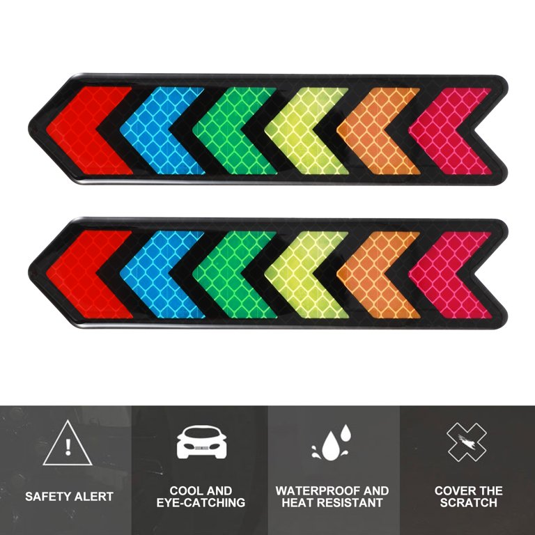 Car Sticker Door Reflective 3D Protector Night Guard Bumper Open Side Scratch Anti Trim Auto Warning Sticker, Size: 19x10x1CM