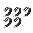 thumbnail image 1 of Unique Bargains 5Pcs 15mm Dia Revêtement en Caoutchouc R en Forme de Tube en Acier Inoxydable Clips Pince Câble, 1 of 3