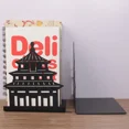 thumbnail image 1 of Stylish Premium Metal Bookends Creative Hollow-out Art Landmark Book Stands Creative Gift Non-Slip Bookends Book Support a slice-23, 1 of 6