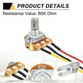 thumbnail image 3 of Uxcell 3 Pack WH148 Potentiometer B5K Ohm Single-Joint 3 Terminals 20cm JST-XH2.54 Connector Wire With Knob Cap, 3 of 7