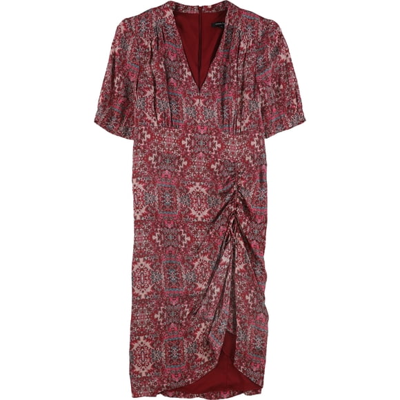 Nanette Lepore Vestido Midi Sensuous Shift para Mujer, Rojo, 6