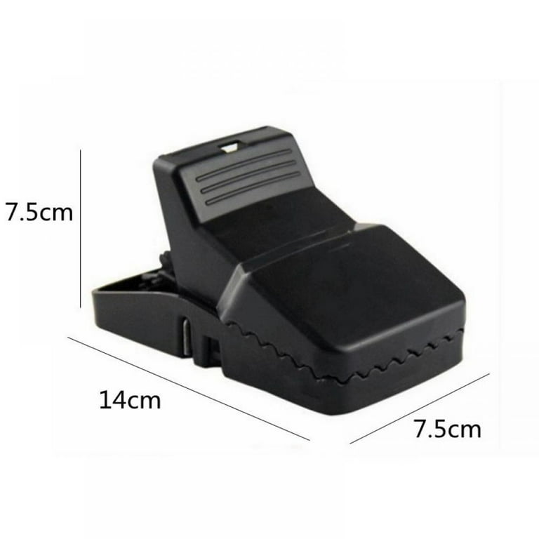 Pest Tek Black Plastic 8 Mouse Trap Set - with 2 Clamps, Interlocking  Teeth, Reusable - 4 1/2 x 2 x 2 1/4 - 1 count box