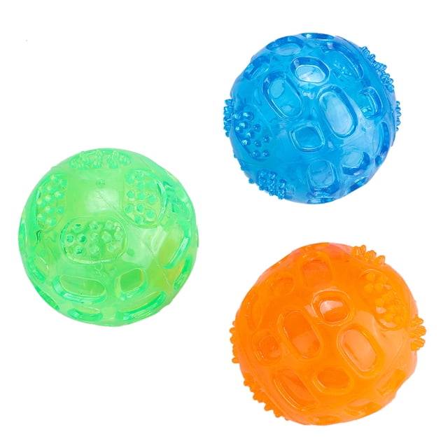 Pelota para perro, 3 unidades/juego de bolas chillonas para perro, juguete para masticar para mascotas, valor excepcional Jadeshay A