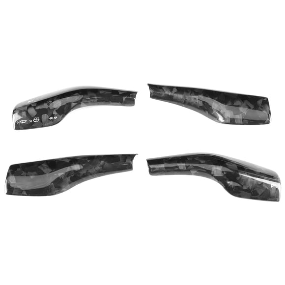 Embellecedor de interruptor de faros delanteros, levas de cambio de marchas, fibra de carbono forjada, compatible con Tesla Model 3 Y 17-20
