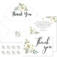 thumbnail image 1 of xianyou-48Pcs Funeral Thank You Cards Sympathy Thank You Card with Stickers Envelopes White Flower Bereavement Card with Message for Memorial Service Loved Ones Celebration of Life, 1 of 4