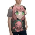 thumbnail image 5 of Mens Anya Forger Spy X 3d Print T-Shirt Crewneck Short Sleeve Tee Shirt, 5 of 7
