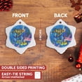 thumbnail image 3 of 3drose, Sea Turtle Dreams, 3 inch Snowflake Porcelain Ornament, 3 of 7