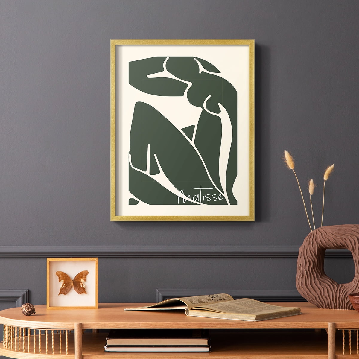 Matisse CCCVII in Gold Solid Wood 11 x 14 Framed Print