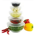 Norpro Kitchen Food Prep Set 10Piece Nesting Glass Mixing & Storage