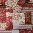 thumbnail image 7 of Nordmiex Patchwork Cotton Quilt Set Red Floral Bedding Set, Queen, 7 of 7