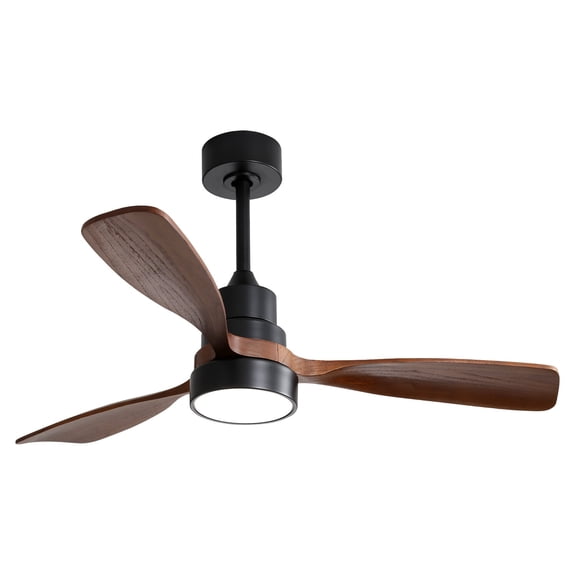 Tower Fan (Same as W882P186029) 48 Inch Wood Ceiling Fan With 3 Solid Wood Blades Remote Control Reversible DC Motor For Living Room,Pedestal Fan