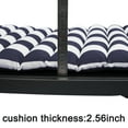 thumbnail image 6 of 2-Piece Outdoor Lounge Chair Cushion with Seat Straps for Patio, Garden, Pool and Balcony, 72 X 23 Inch, Breathable & UV Resistant, Blue and White Stripes, 6 of 7