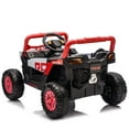 thumbnail image 3 of Xuanlur 12V 4.5AH Ride on UTV for Kids, Electric Car w/Parents Control & App Control, 25W*2 Motors Battery Powered w/Slow Start, Swing Function, Lights, Music, Ride on Toy for Kids Aged 3-6, Red, 3 of 7