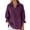 Purple, variant on 3/4 Length Sleeve Womens Tops 2026 Spring Summer Lantern Sleeve V Neck Lapel Collar Loose T Shirts Blouse